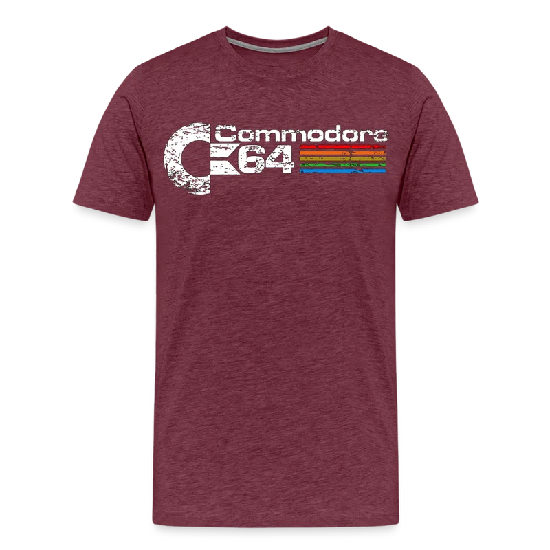 Fashion Herren Gaming Top Commodore T-Shirt Retro Streetwear 100 % Baumwolle