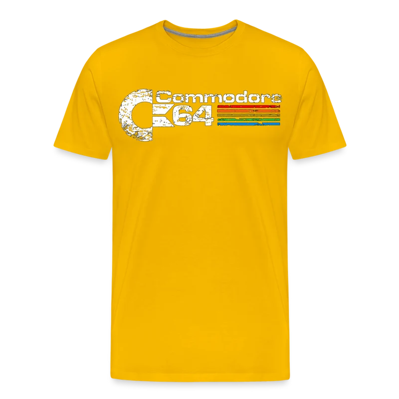 Fashion Herren Gaming Top Commodore T-Shirt Retro Streetwear 100 % Baumwolle