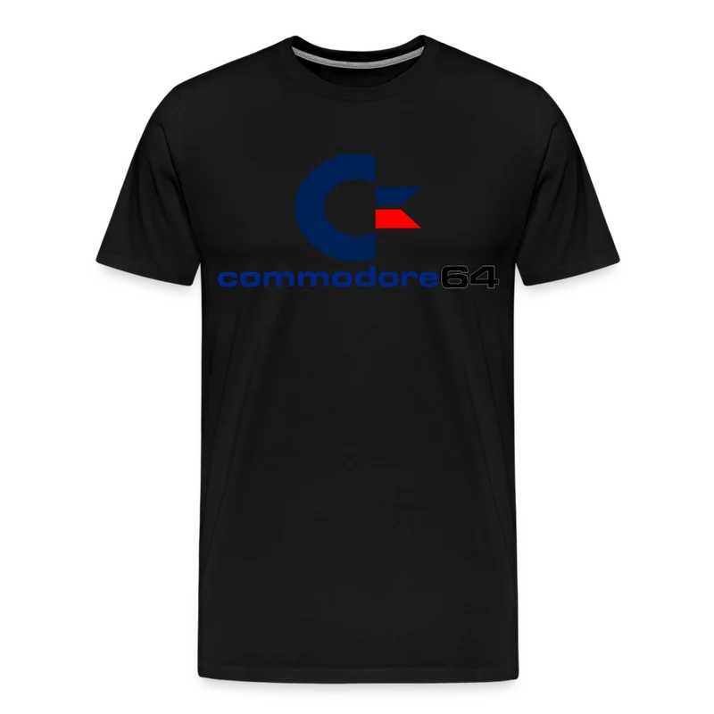 Fashion Herren Gaming Top Commodore T-Shirt Retro Streetwear 100 % Baumwolle