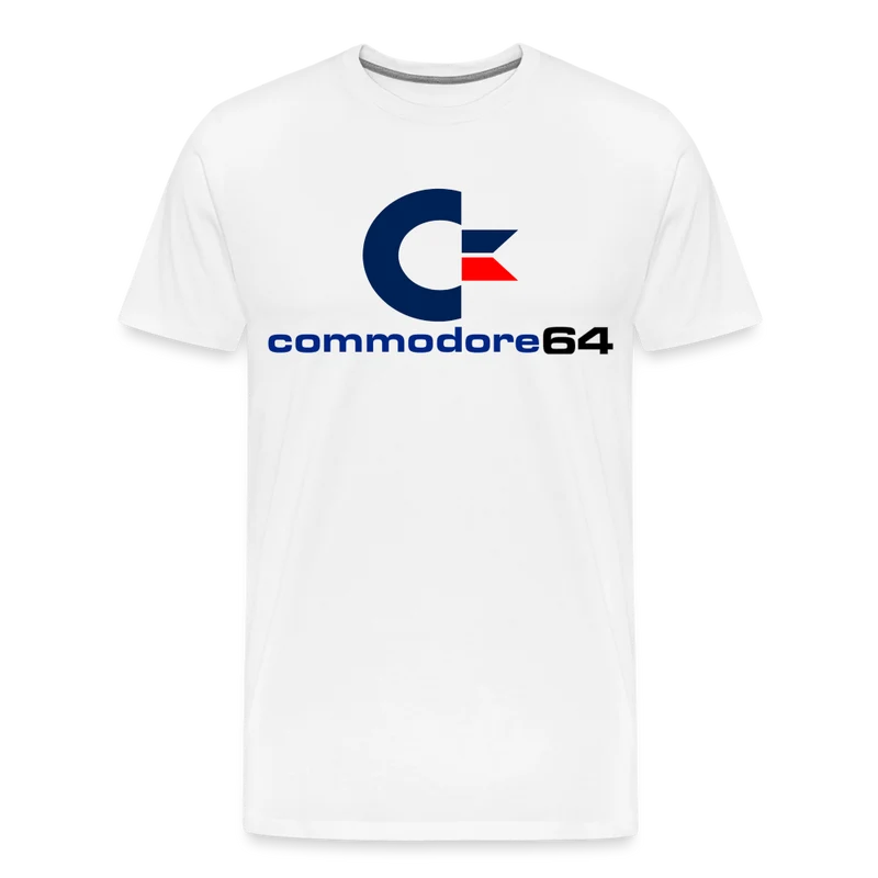Fashion Herren Gaming Top Commodore T-Shirt Retro Streetwear 100 % Baumwolle