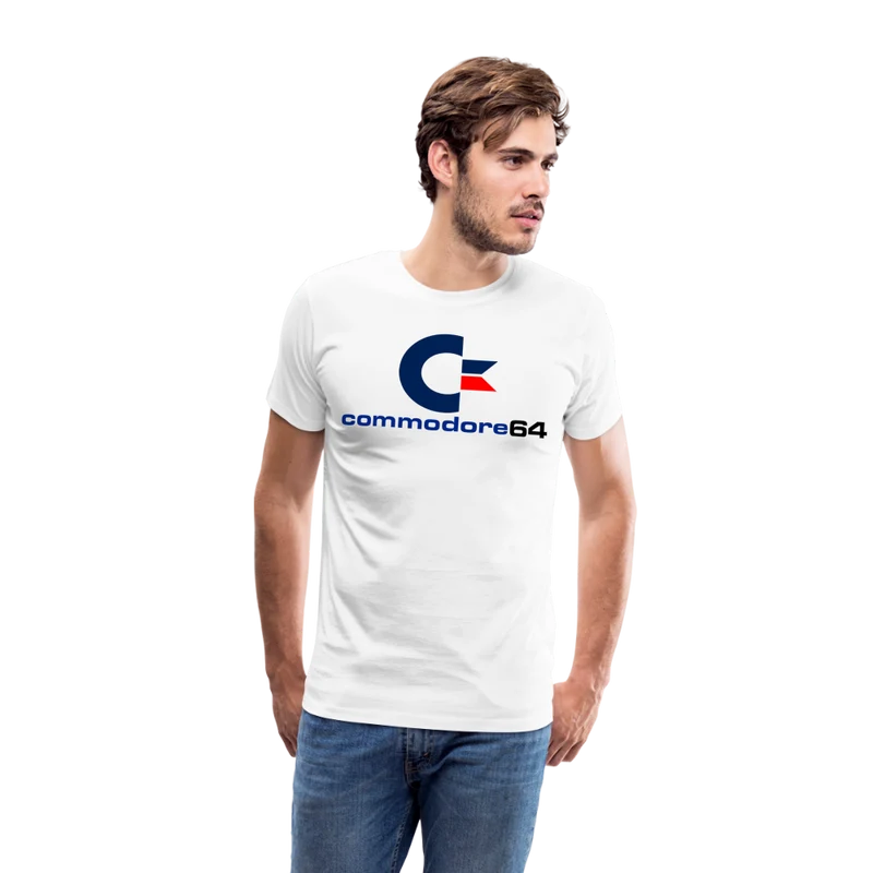 Fashion Herren Gaming Top Commodore T-Shirt Retro Streetwear 100 % Baumwolle