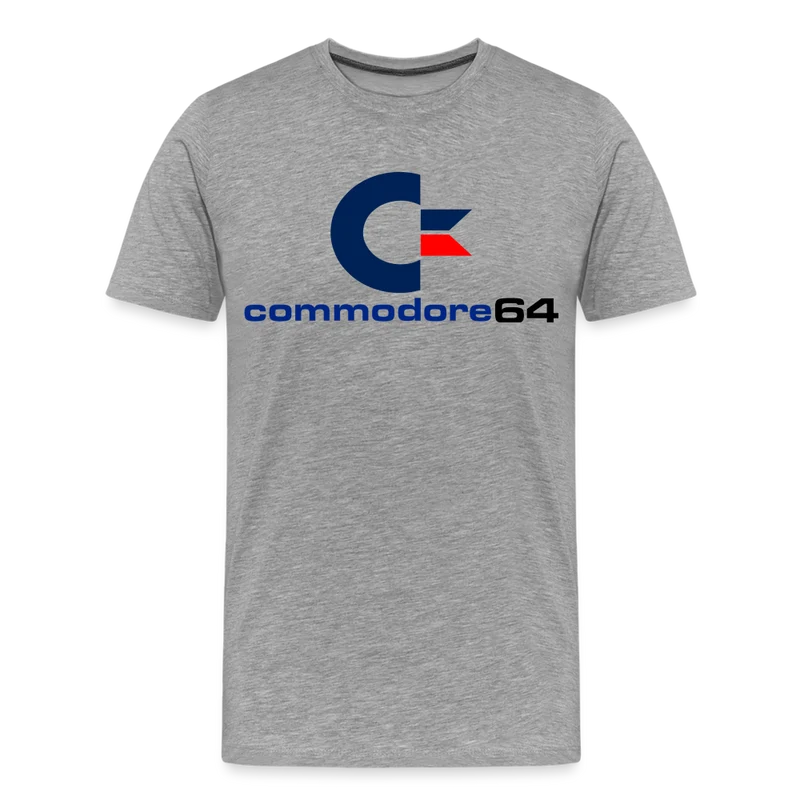 Fashion Herren Gaming Top Commodore T-Shirt Retro Streetwear 100 % Baumwolle