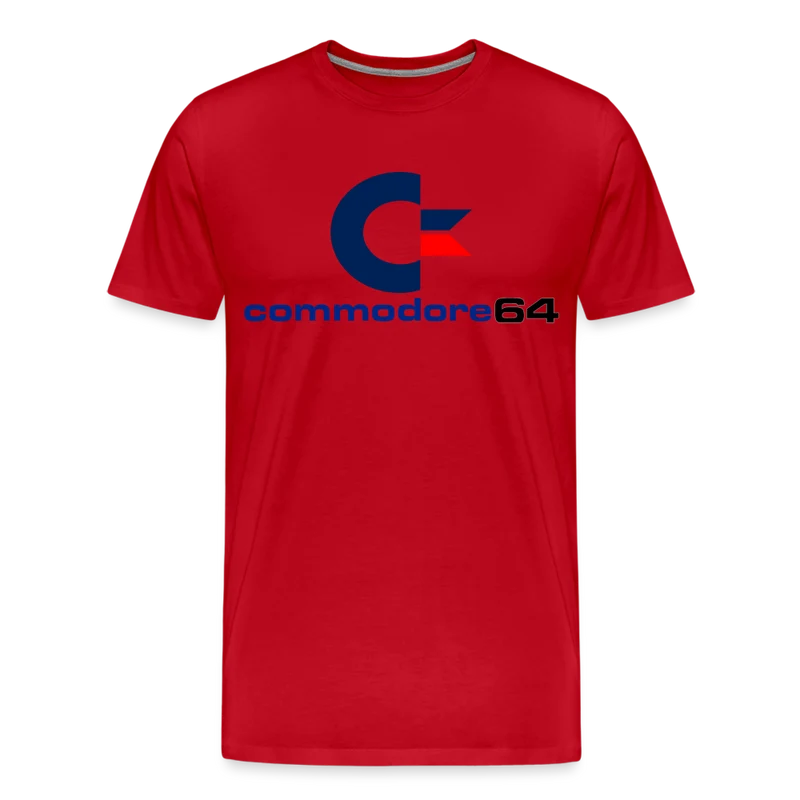 Fashion Herren Gaming Top Commodore T-Shirt Retro Streetwear 100 % Baumwolle