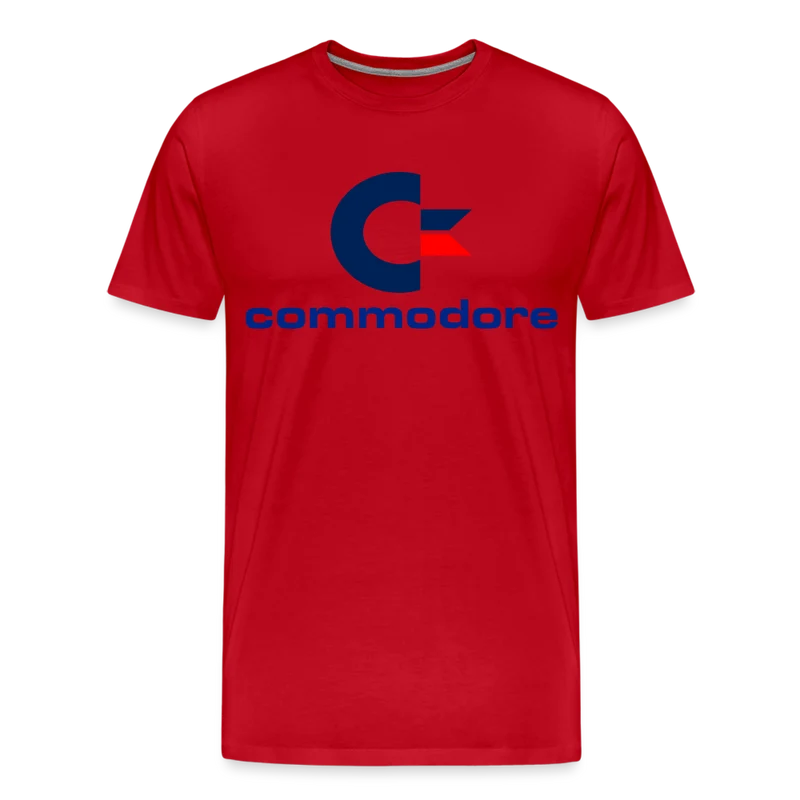 Fashion Herren Gaming Top Commodore T-Shirt Retro Streetwear 100 % Baumwolle
