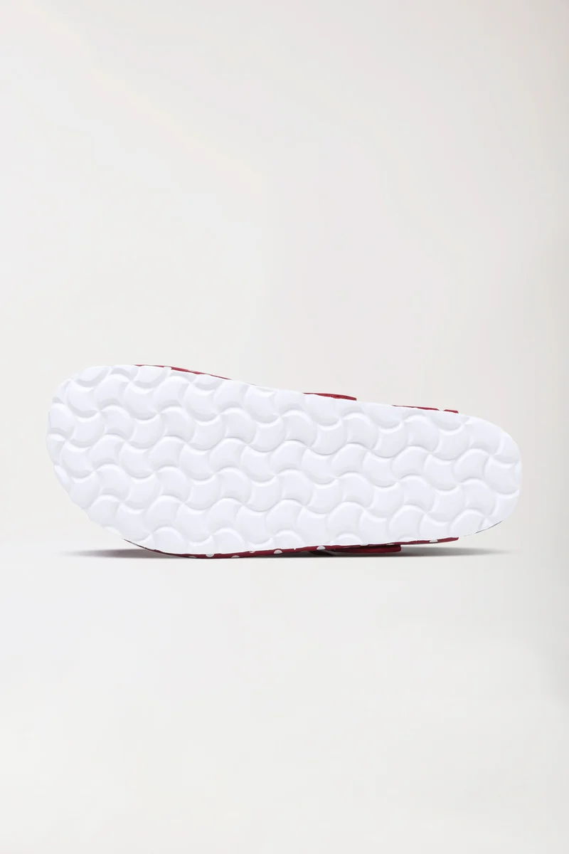 Damen Clog rot/weiß