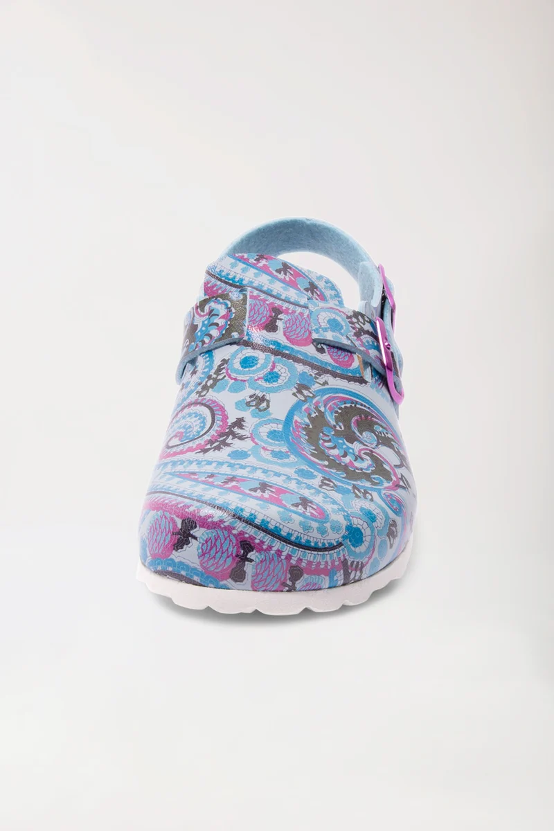 Damen Clog bunt/blau