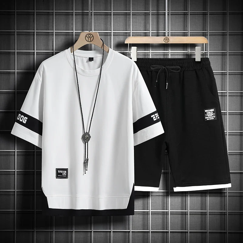 2-teiliges Herren-Sportoutfit Top + Short T-Shirt Sportbekleidung Kurzhose