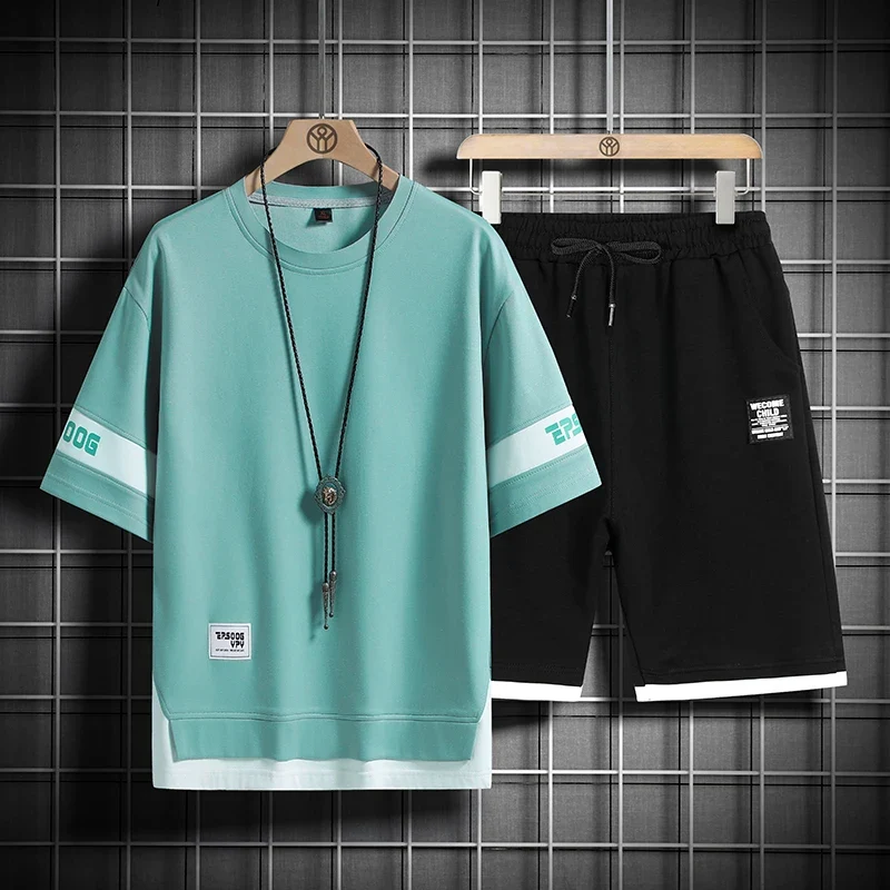 2-teiliges Herren-Sportoutfit Top + Short T-Shirt Sportbekleidung Kurzhose