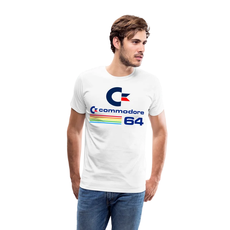Fashion Herren Gaming Top Commodore T-Shirt Retro Streetwear 100 % Baumwolle
