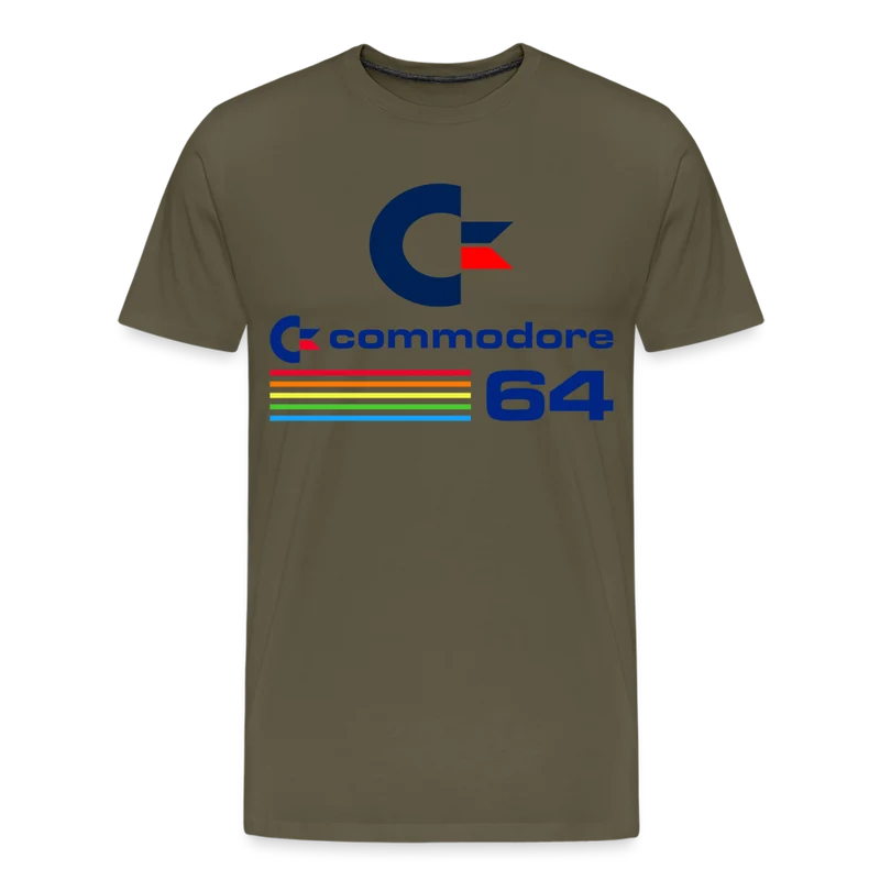 Fashion Herren Gaming Top Commodore T-Shirt Retro Streetwear 100 % Baumwolle