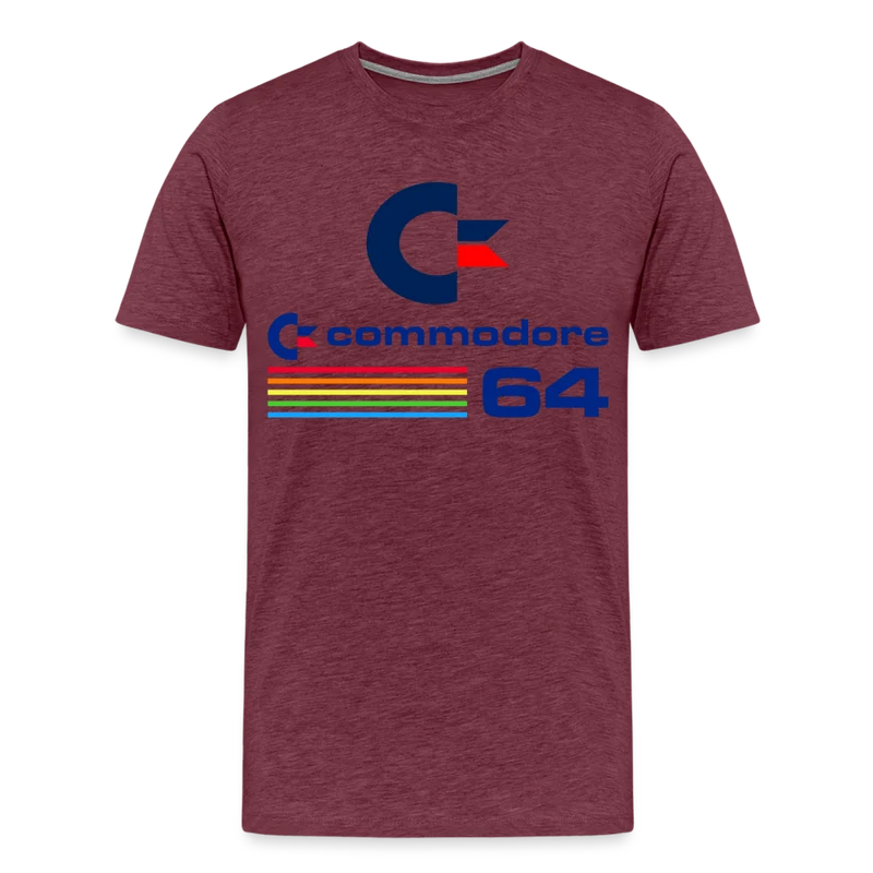 Fashion Herren Gaming Top Commodore T-Shirt Retro Streetwear 100 % Baumwolle