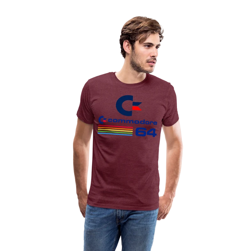 Fashion Herren Gaming Top Commodore T-Shirt Retro Streetwear 100 % Baumwolle