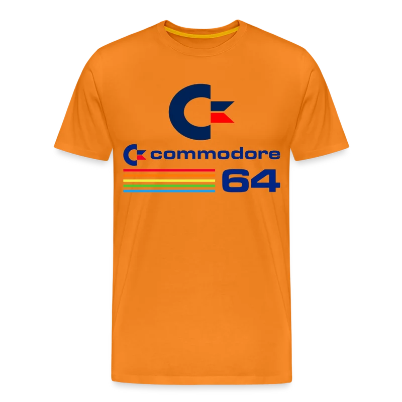 Fashion Herren Gaming Top Commodore T-Shirt Retro Streetwear 100 % Baumwolle