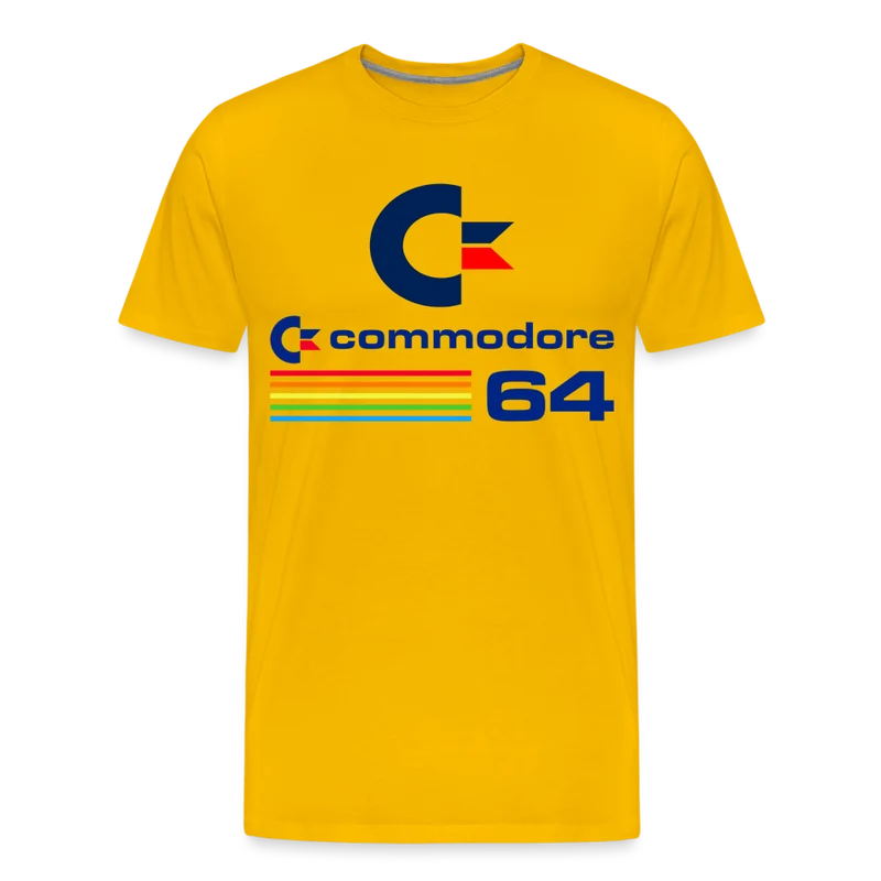 Fashion Herren Gaming Top Commodore T-Shirt Retro Streetwear 100 % Baumwolle