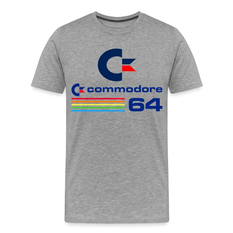 Fashion Herren Gaming Top Commodore T-Shirt Retro Streetwear 100 % Baumwolle