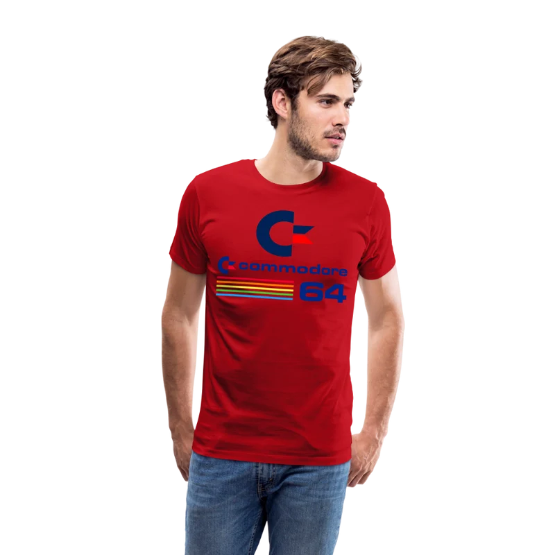 Fashion Herren Gaming Top Commodore T-Shirt Retro Streetwear 100 % Baumwolle