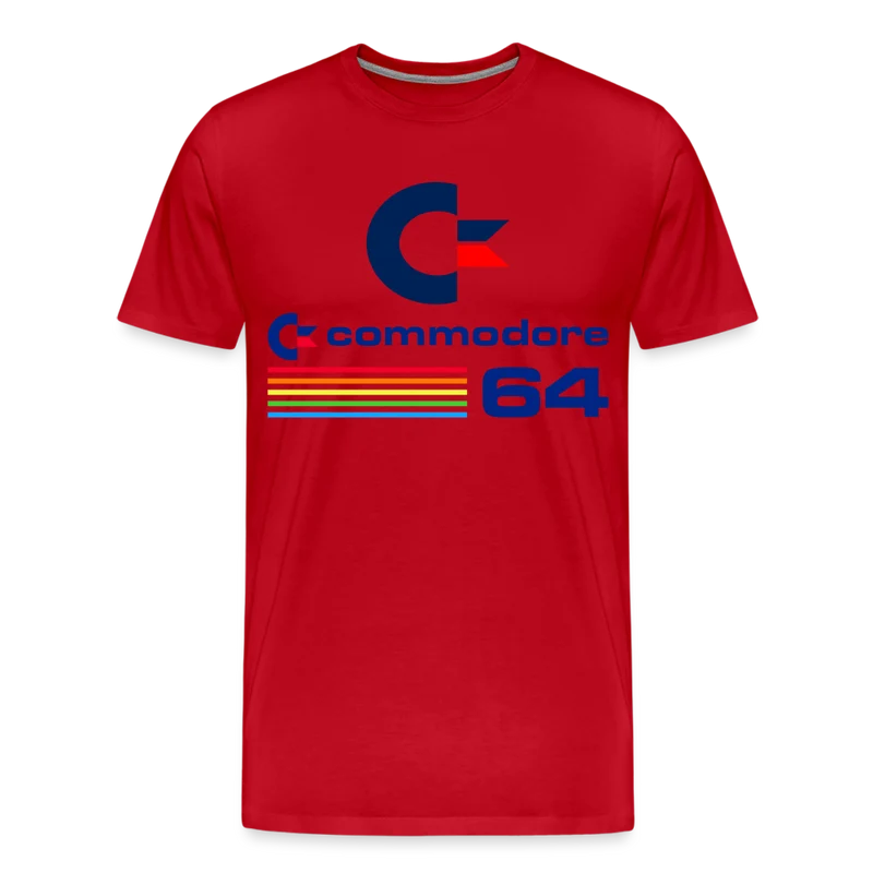 Fashion Herren Gaming Top Commodore T-Shirt Retro Streetwear 100 % Baumwolle