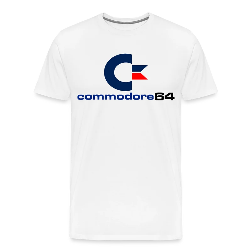 Fashion Herren Gaming Top Commodore T-Shirt Retro Streetwear 100 % Baumwolle