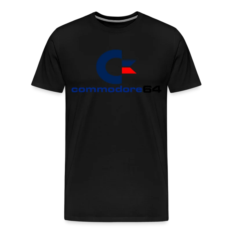 Fashion Herren Gaming Top Commodore T-Shirt Retro Streetwear 100 % Baumwolle