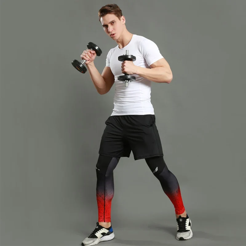 Herren Leggings Sporthose Jogginghose Trainingshose Lauf Hose Kompressionshose