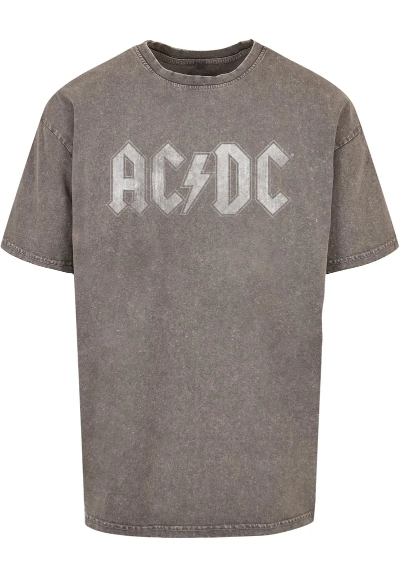 MC ACDC Logo Acid Washed Oversize Tee