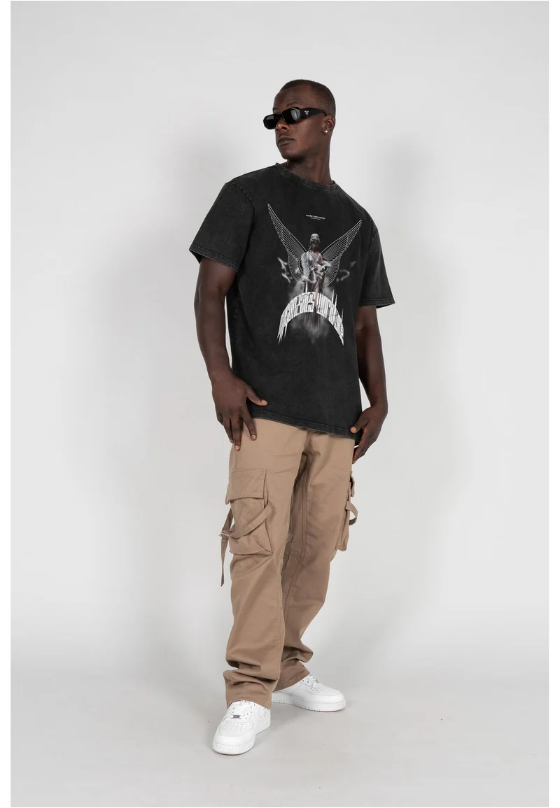 MJG HIGHER THAN HEAVEN V.1 Acid Washed Heavy Oversize Tee