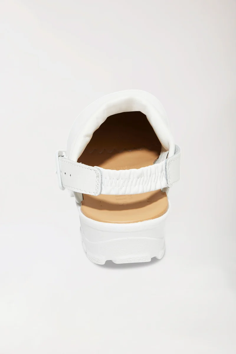 Berufs-Clog Weiß Permair Leder Unisex weiß