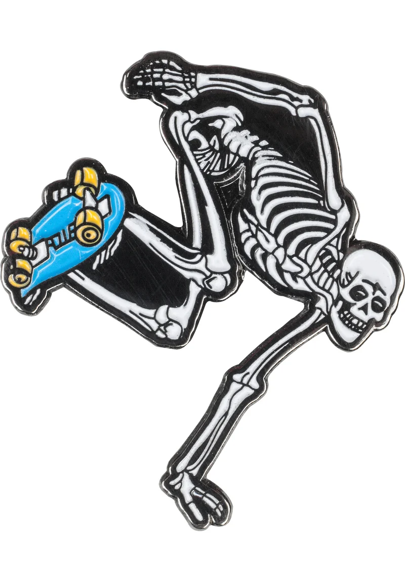 Skateboard Skeleton Lapel Pin