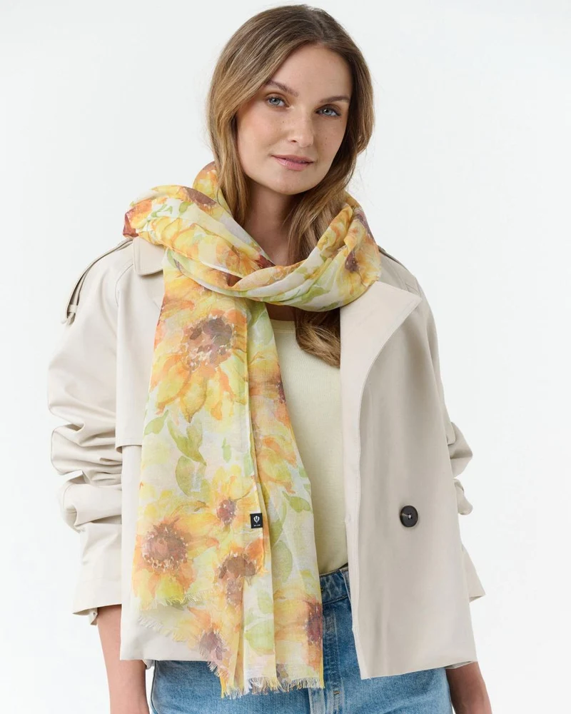 Schal Sustainability Edition - Stola mit Sonnenblumen-Design