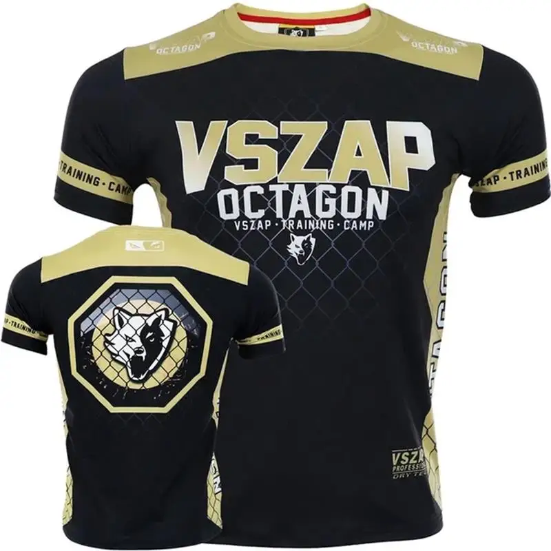Herren Fashion Muay Thai Boxing T-Shirt Rundhals Unisex Fitness Streetwear