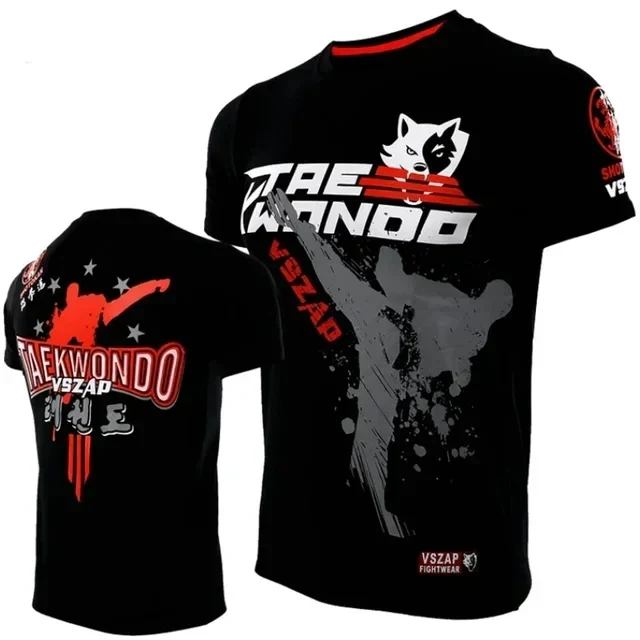 Herren Fashion Muay Thai Boxing T-Shirt Rundhals Unisex Fitness Streetwear