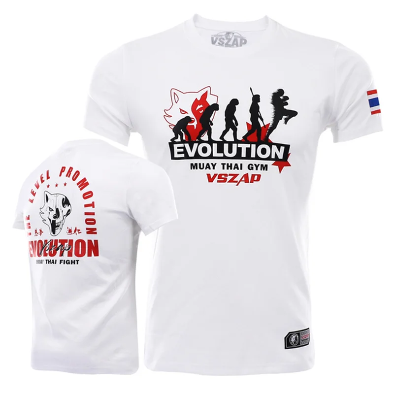 Herren Fashion Muay Thai Boxing T-Shirt Rundhals Unisex Sommer Streetwear