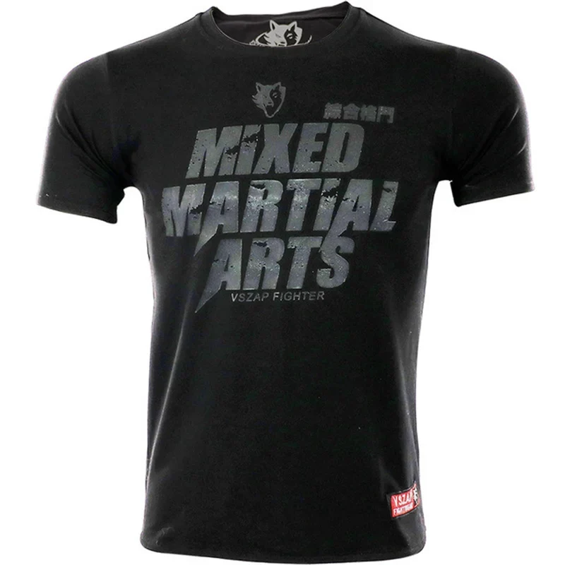 Herren Fashion Muay Thai Boxing T-Shirt Rundhals Unisex Sommer Streetwear