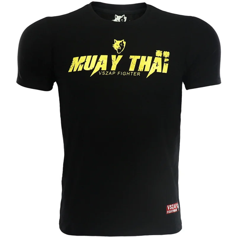 Herren Fashion Muay Thai Boxing T-Shirt Rundhals Unisex Sommer Streetwear