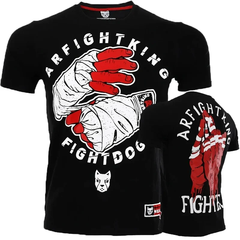 Herren Fashion Muay Thai Boxing T-Shirt Rundhals Unisex Sommer Streetwear