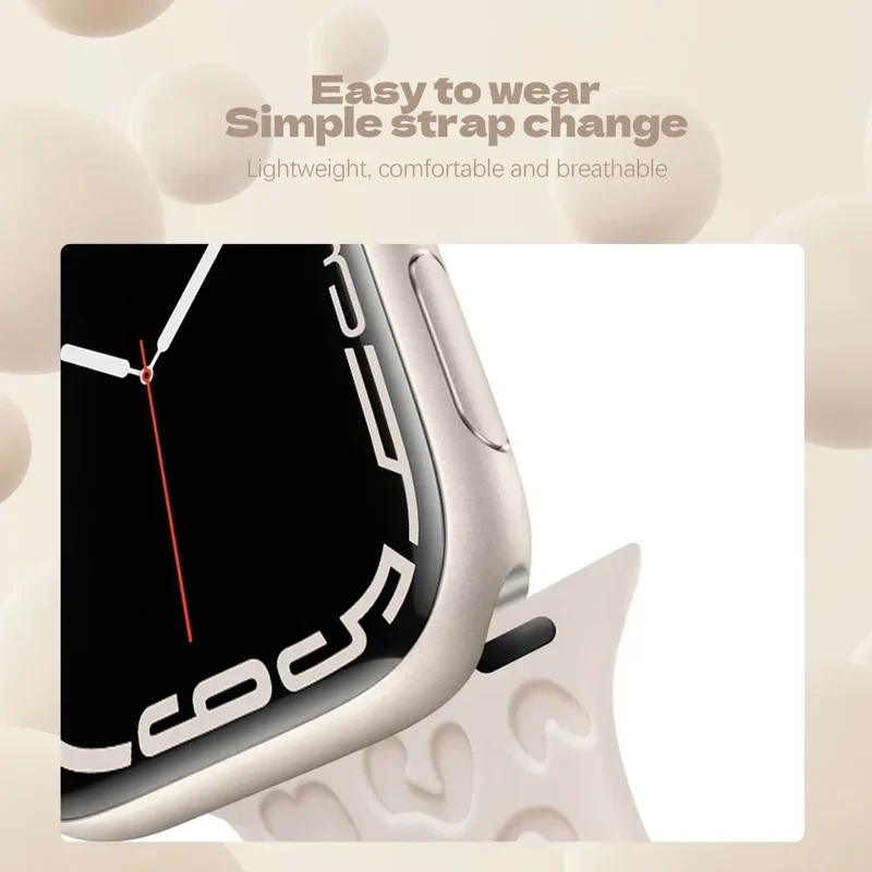 Sport Armband für Apple Watch Series 9 8 7 6 5 4 3 SE Ultra Silikon Band iWatch