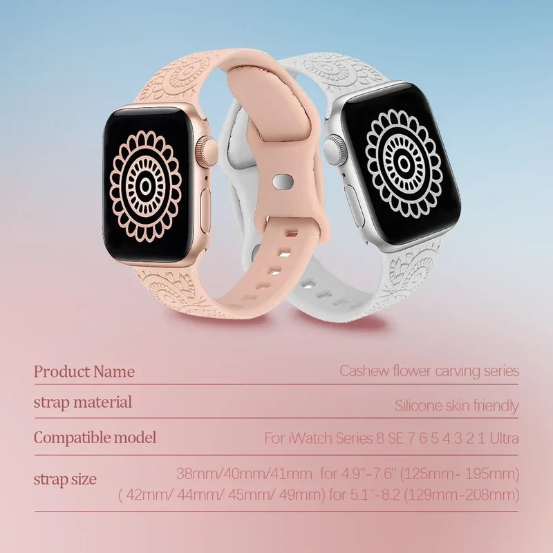 Sport Armband für Apple Watch Series 9 8 7 6 5 4 3 SE Ultra Silikon Band iWatch