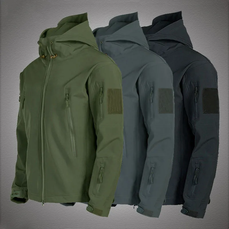 Herren Windbreaker Trekking Jacke Windjacke Outdoor Military Kapuzenjacke Bomber