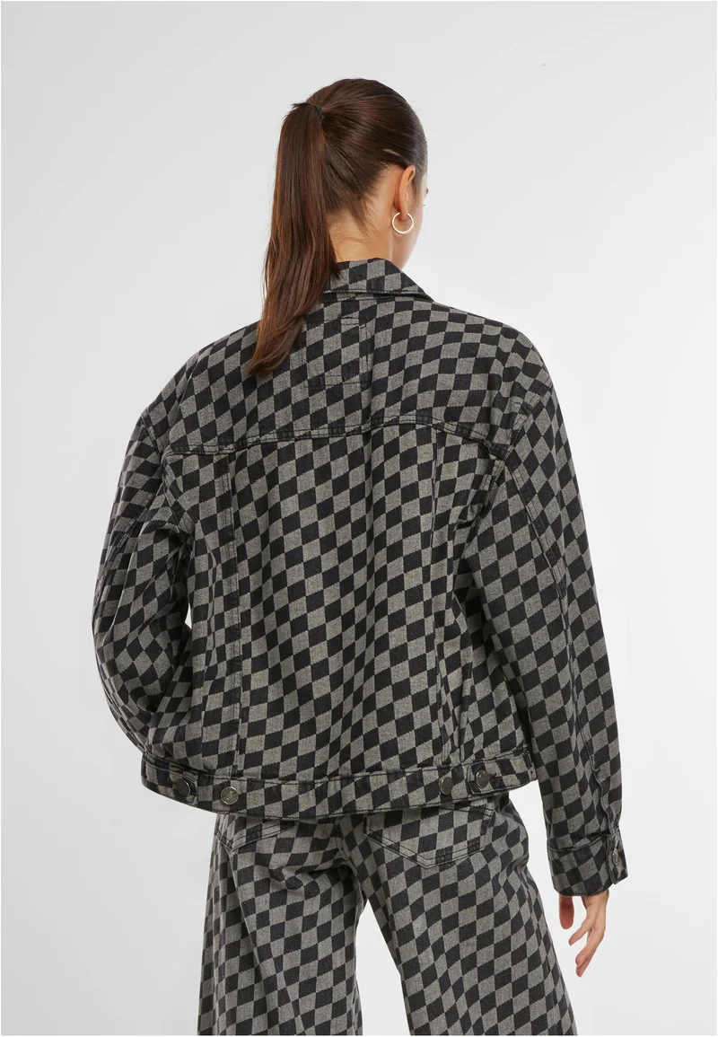 UC 80s Oversized Laser Printed Denim Jacket