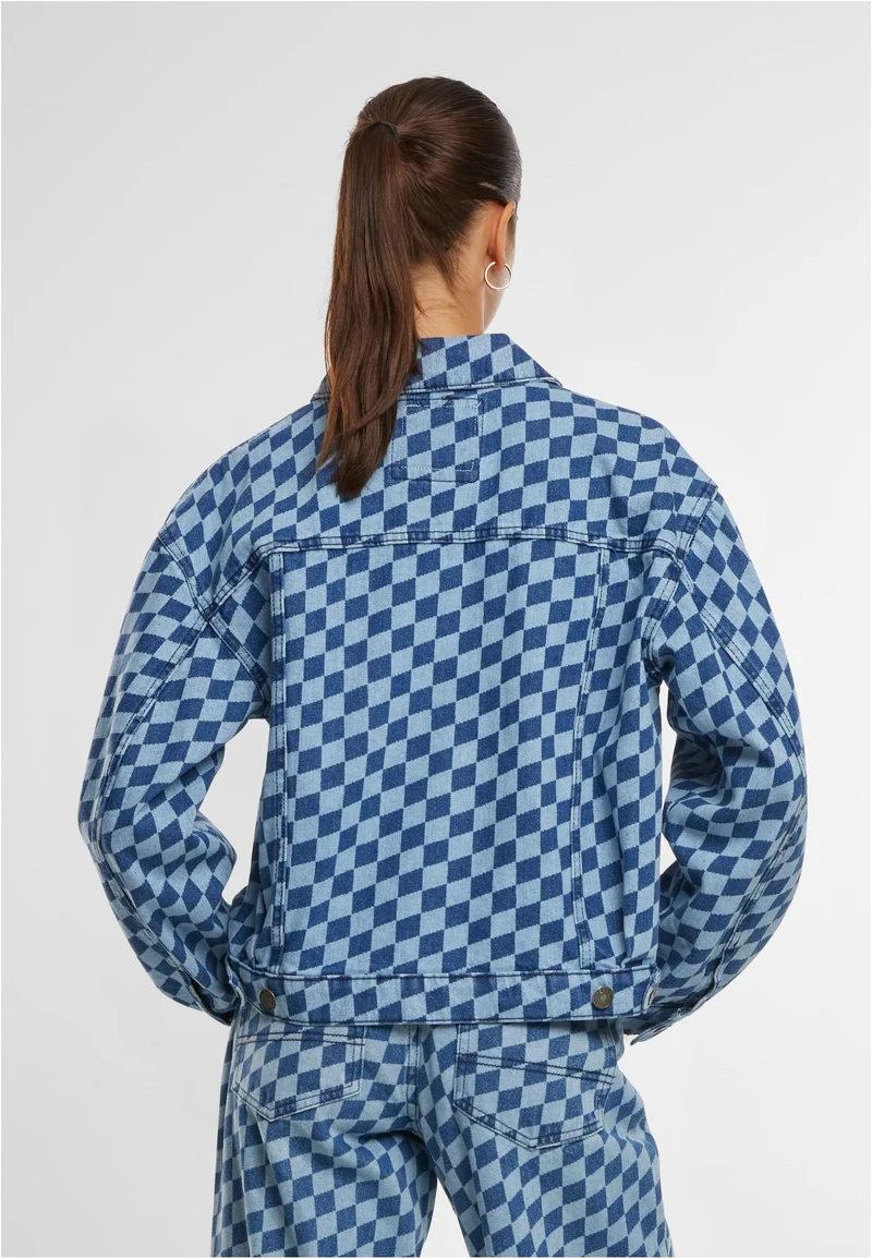 UC 80s Oversized Laser Printed Denim Jacket