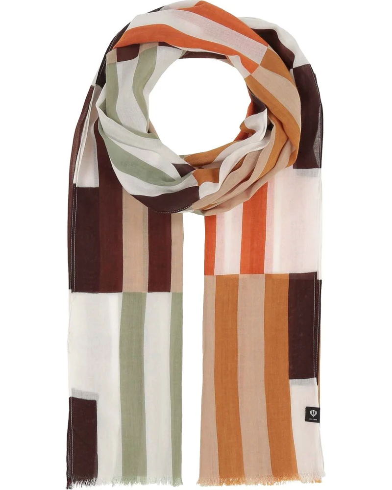 Schal Schal mit Streifen im Retro-Design aus Baumwolle