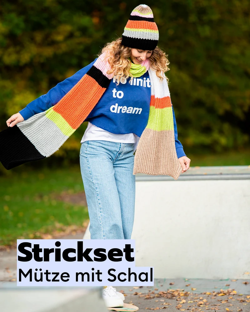 Strickset Mütze & Schal