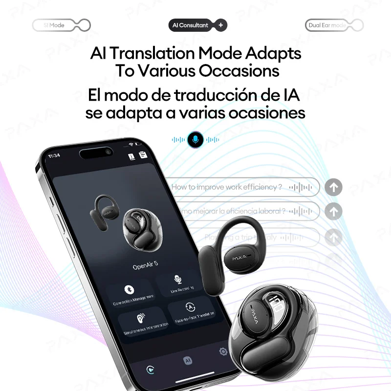 In Ear Kopfhörer Sport Kabellose Bluetooth Sportkopfhörer Übersetzung Headset