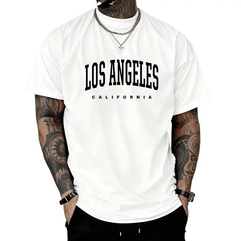 Herren T-Shirt Los Angeles Shirt Rundhals Streetwear Tank Top Hemd Polohemd
