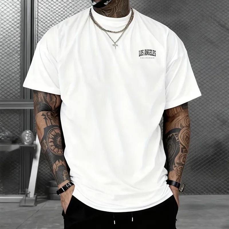Herren T-Shirt Los Angeles Shirt Rundhals Streetwear Tank Top Hemd Polohemd