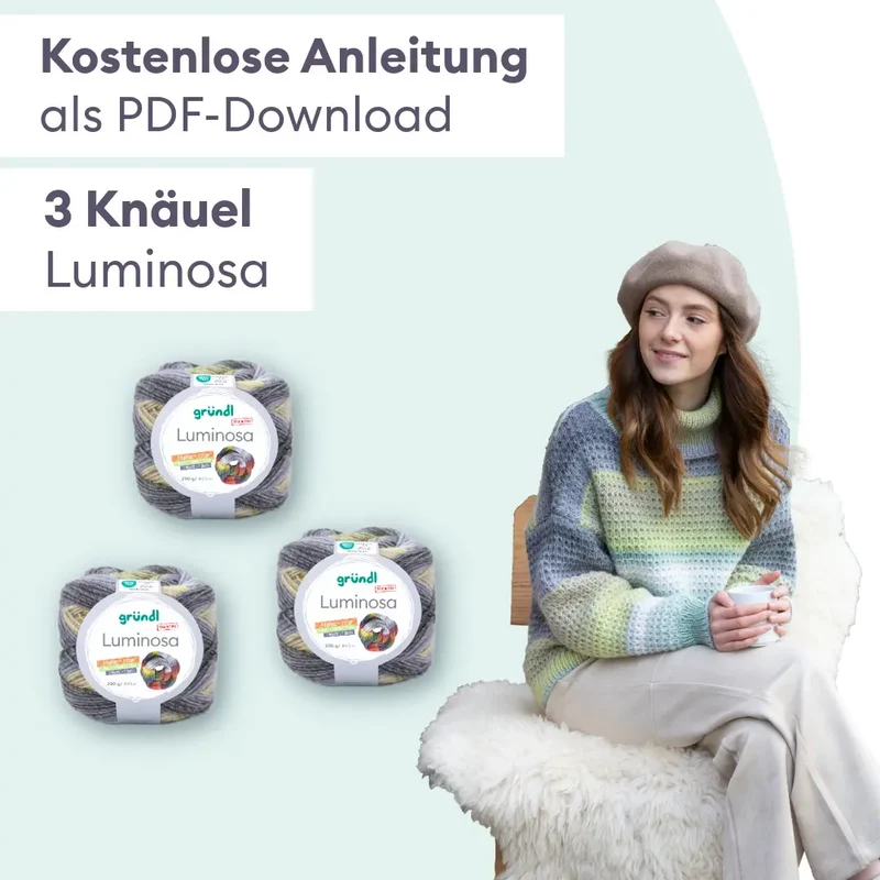 Strickset Pullover mit Hebemaschen