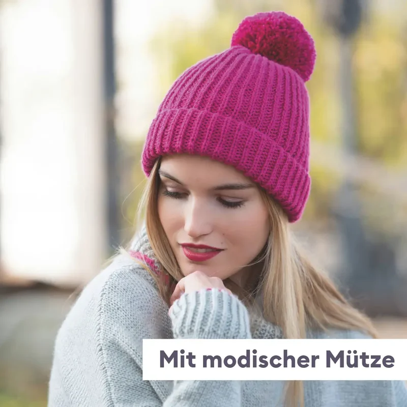 Strickset Ponchopulli und Mütze