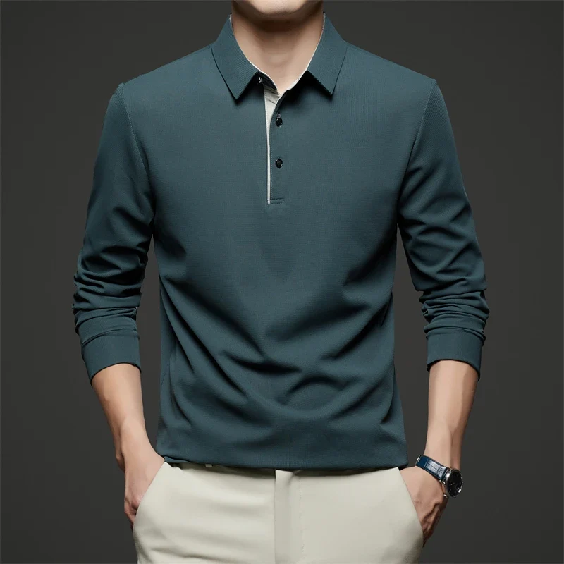 Herren Poloshirt POLO Shirt T-Shirt Langarm Zipper Hemd Fashion Polohemd Top NEU