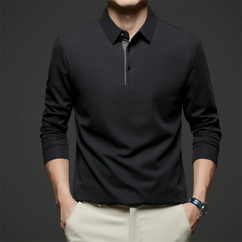 Herren Poloshirt POLO Shirt T-Shirt Langarm Zipper Hemd Fashion Polohemd Top NEU