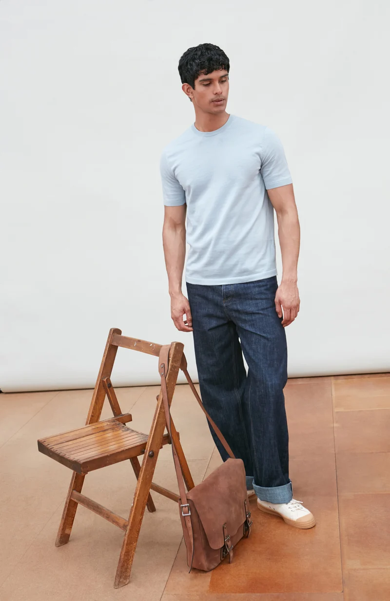 Herren-T-Shirt aus 100 % ultrafeiner Baumwolle